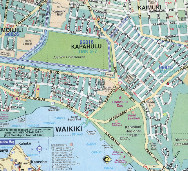 map of waikiki